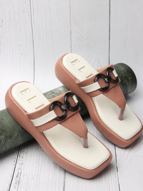Elle Women's Peach Thong Sandals-picture-42