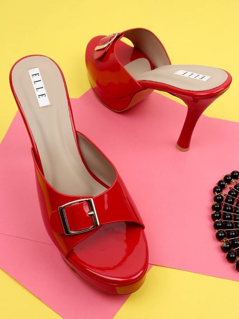 Elle Women's Red Casual Stilettos-picture-36