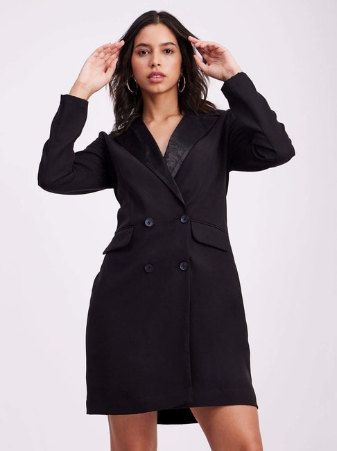 Buy Women Black Blazer Dress Online At Best Price - Sassafras.in