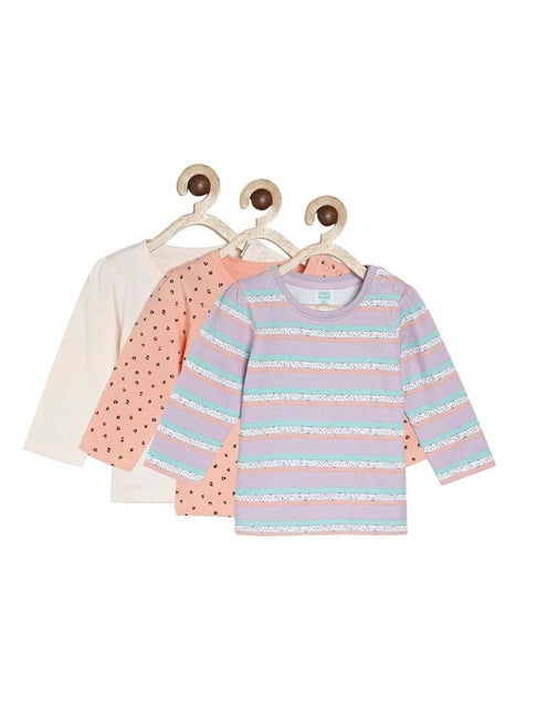 MINIKLUB Kids Multicolor Cotton Printed Full Sleeves Top (Pack of 3)-picture-38