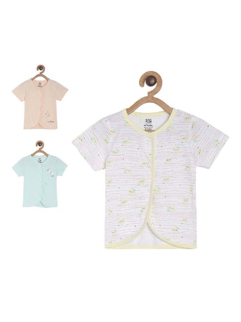 MINIKLUB Kids Multicolor Cotton Printed Top (Pack of 3)-picture-29
