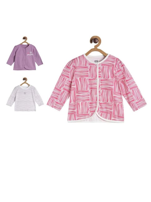 MINIKLUB Kids Multicolor Cotton Printed Full Sleeves Top (Pack of 3)-picture-32