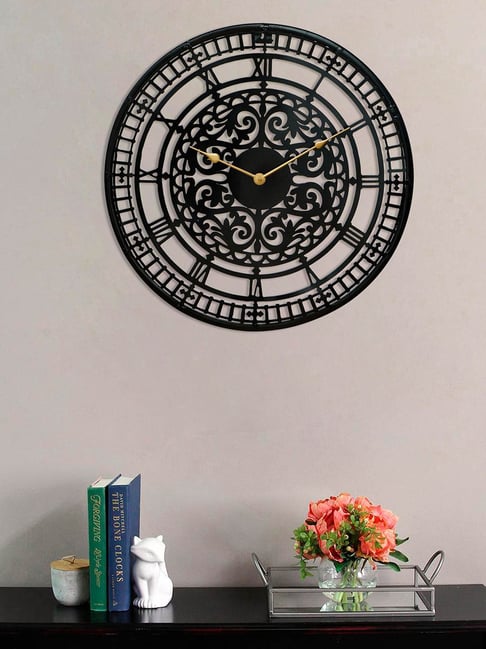 CHRONIKLE Round Black Iron Wall Clock-picture-45