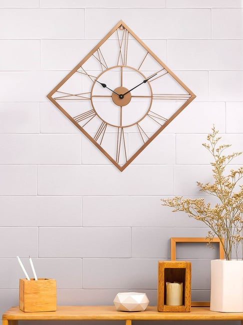 CHRONIKLE Copper Rose Gold Iron Wall Clock-picture-24
