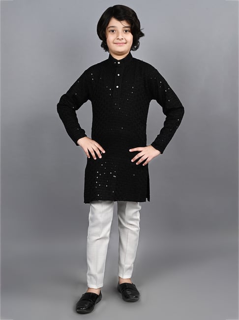 Kids Black Kurta Pajama For 15 Year Boy Boys Kurta Pajama Age