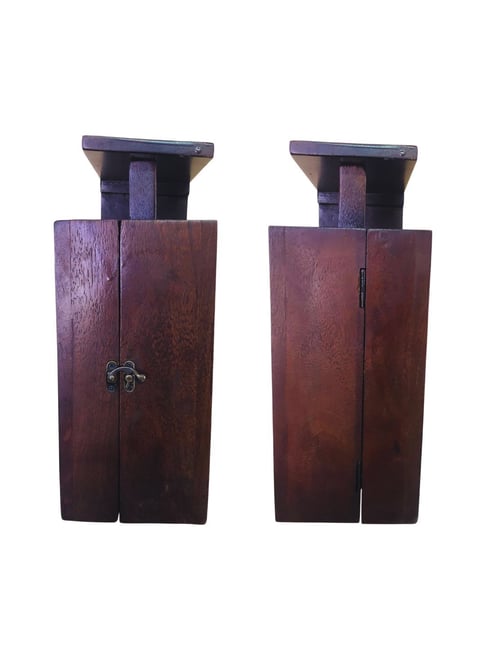 buy-ancient-clock-makers-square-brown-wood-wall-clock-at-best-price