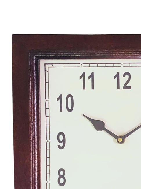 buy-ancient-clock-makers-square-brown-wood-wall-clock-at-best-price