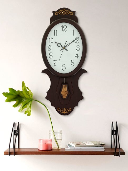 CHRONIKLE Elegant Vertical Rosewood Brown Wood Wall Clock-picture-14