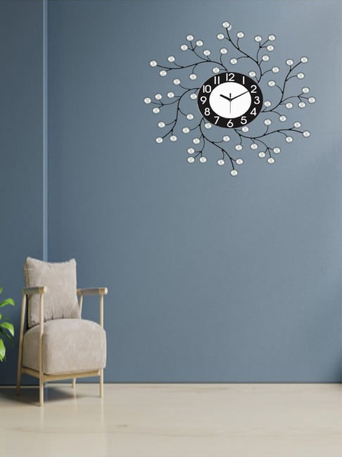 CHRONIKLE Round Silver & Black Iron Wall Clock-picture-15