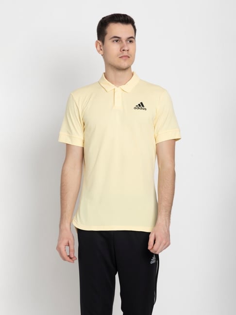 Adidas Yellow Regular Fit Sports Polo-picture-32