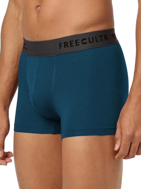 Freecultr Midnight Blue & Ash Grey Comfort Fit Trunks - Pack of 2
