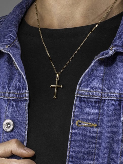 Buy Men's Cross Necklace Men's Necklace Silver Cross Necklace Pendant  Necklace Masculine Necklace Waterproof Necklace by Modern Out Online in  India - Etsy