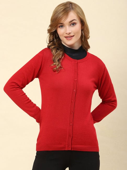 Red brand clearance cardigan