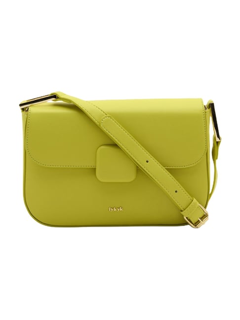 IYKYK Pick Me Lime Green Leather Cross Body Bag