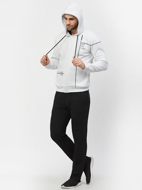 Buy Sweet Dreams Ecru Mel Regular Fit Printed Tracksuits for Mens