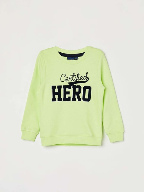 Kids lime 2025 green cotton sweatshirts