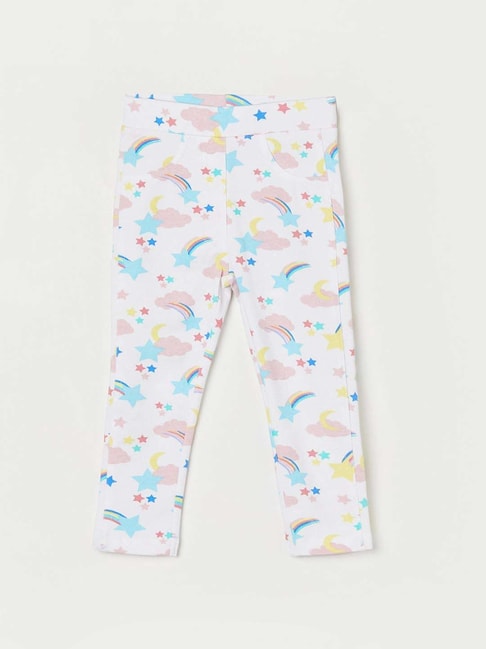 Buy Juniors by Lifestyle Kids White Cotton Printed Jeggings for Girls  Clothing Online @ Tata CLiQ