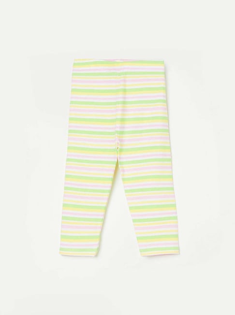 Baby & Kid Organic Leggings - Green Stripes