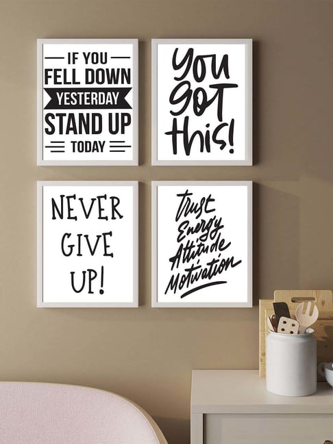 Never Give Up Motivational Art Print