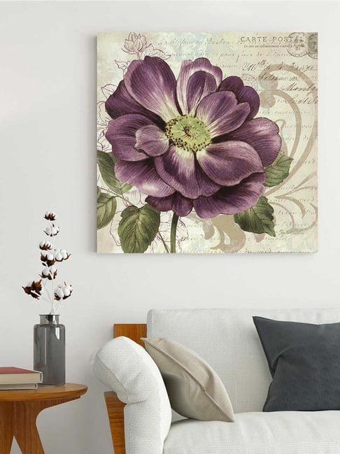Art Street Purple Engineered Wood Flowers Canvas Paintings For Wall Art-picture-24