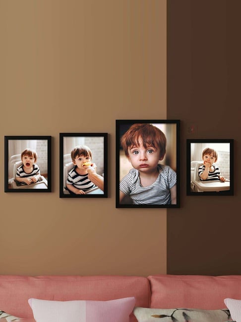 Art Street Black Synthetic Inshore Wall Photo Frame - Set of 4-picture-44
