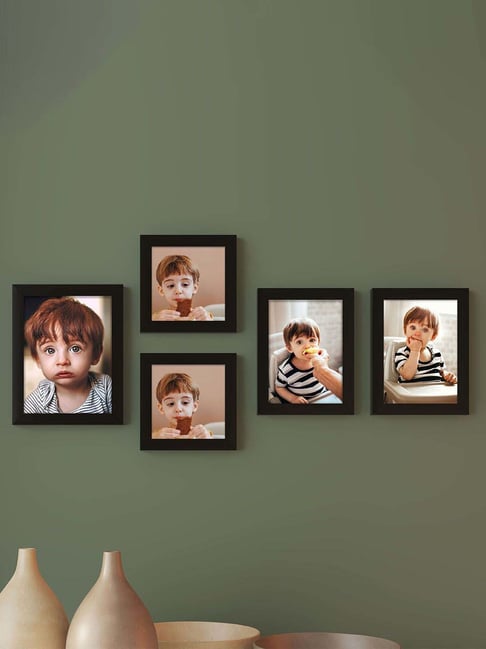 Art Street Black Synthetic Today & Always Wall Photo Frame - Set of 5-picture-12