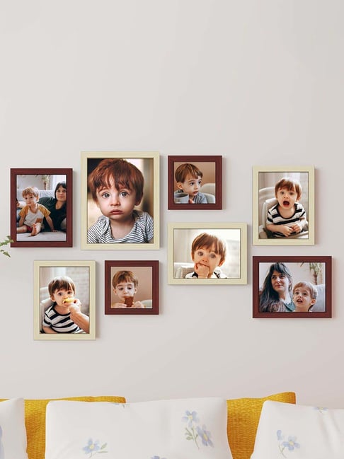 Art Street Brown Synthetic Crux Wall Photo Frame - Set of 8-picture-47