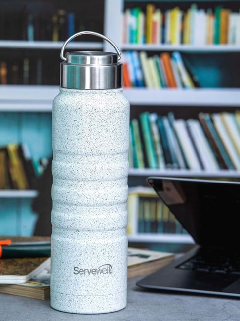 Servewell Speckle White Steel Twister Vacuum Bottle (0.725 L)-picture-45