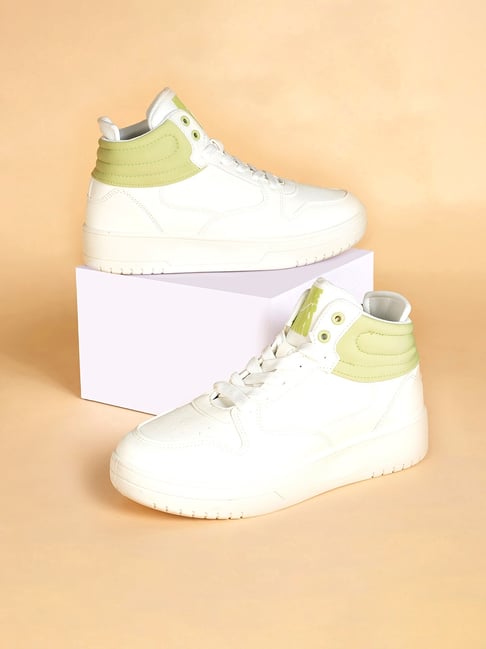Forever Glam by Pantaloons Women's White Ankle High Sneakers-picture-46