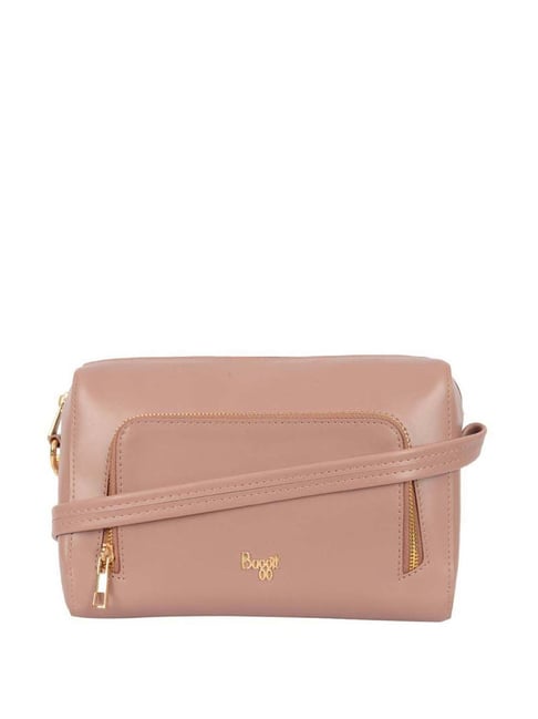 Buy Baggit Nude Mauve Solid Small Sling Handbag Online At Best