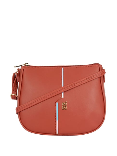 Baggit red sale solid sling bag