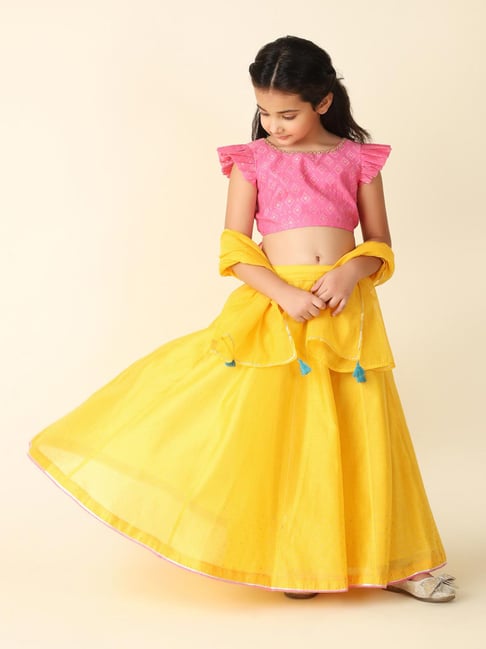 Buy Cotton 2Pc Lehenga Choli Set for Kids Online at Fabindia | 10724388