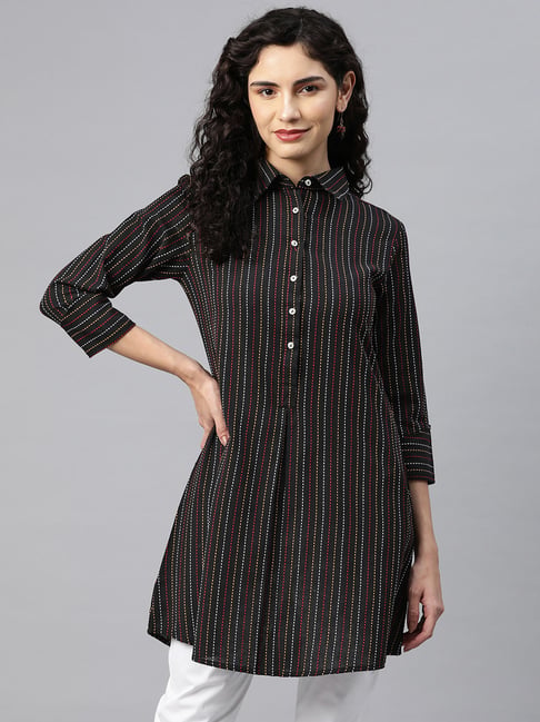 Cottinfab Multicolor Cotton Striped Top-image-13