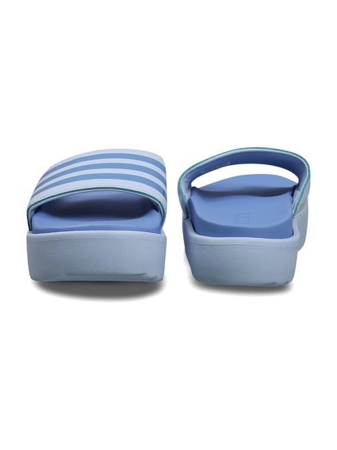 Buy Adidas Women's ADILETTE PLATFORM Blue Slides for Women at Best