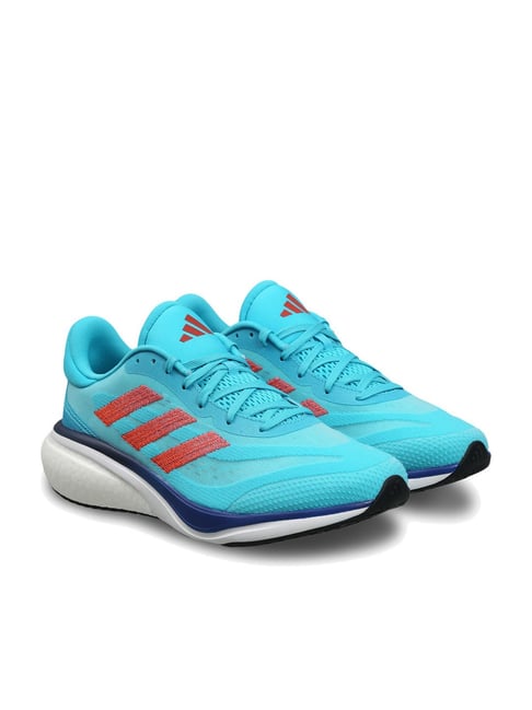 Adidas men's supernova running 2024 shoes - blue/lime green