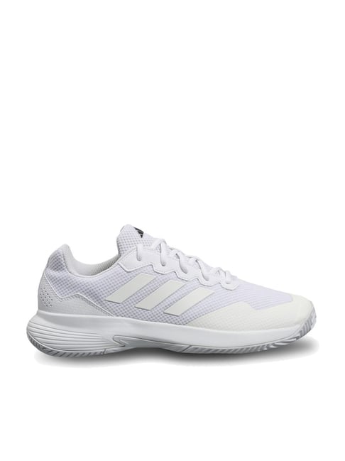 Adidas men's gamecourt tennis shoes cheap white and black