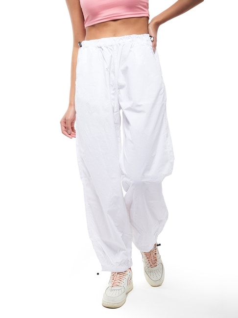 Buy IZF White Unisex Parachute Pants for Women's Online @ Tata CLiQ