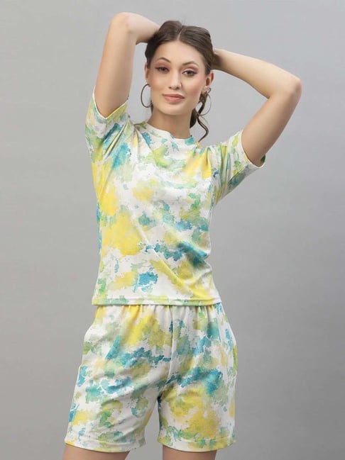 SELVIA Green & Blue Printed Co-Ords Set-image-4