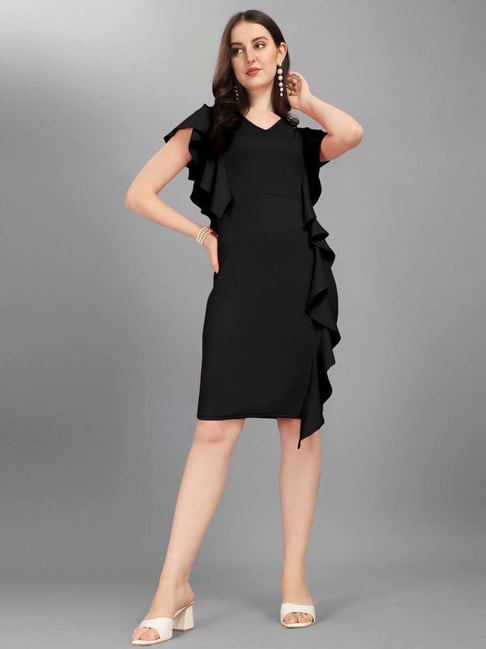 Buy SELVIA Black Shift Dress for Women Online Tata CLiQ