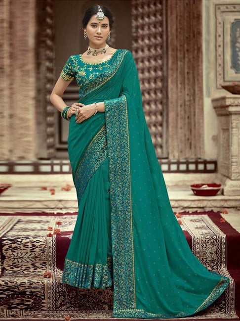 Teal Green Sarees - Buy Teal Green Sarees Online at Best Prices