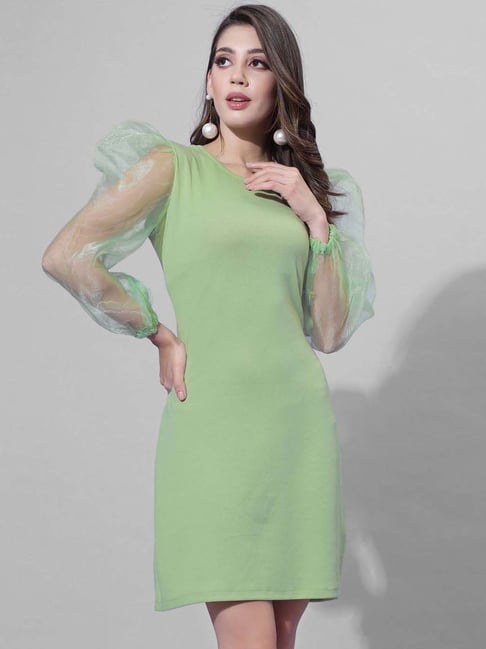 green emerald velvet dress Quilted Shift Dress