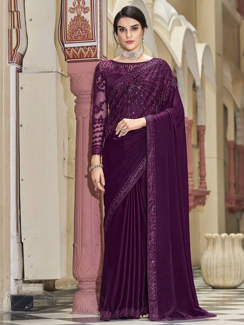 Purple Georgette Saree – StylebyPanaaash