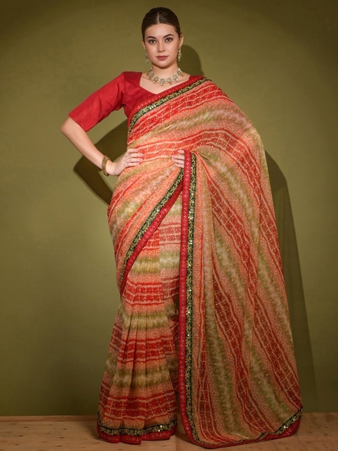 Pradip Fabrics Woven Tant Silk Red & Yellow Color Saree – Pradip-Fabrics