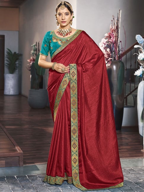 Buy Red Sarees for Women by SHAILY Online | Ajio.com