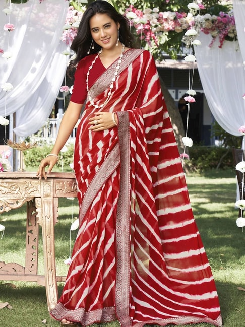 Buy Suta Peach Cotton Printed Saree Without Blouse for Women Online @ Tata  CLiQ