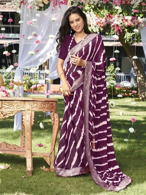 Stylish Purple Soft Silk Saree With Outstanding Blouse Piece