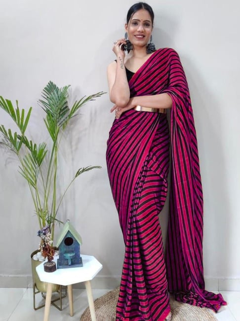 Buy Black Chiffon Silk Woven Isa Satin Saree For Women by Mimamsaa Online  at Aza Fashions.