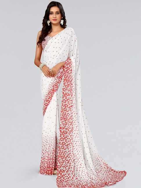 Buy Satrani Brown & Golden Woven Saree With Unstitched Blouse for Women  Online @ Tata CLiQ