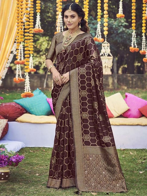 THE QUEEN-GOLD(SAREE+BLOUSE) – efwbyfathimastore