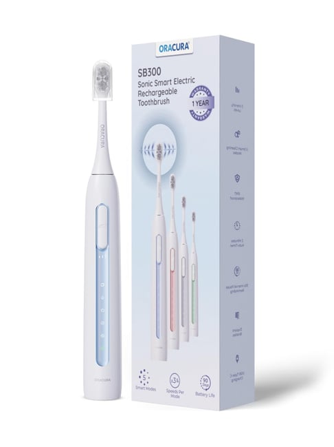 Oracura SB300 Sonic Smart Electric Rechargeable Toothbrush (Blue)